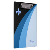 抽象芸術波(青い色合いと（紋章の）フラ・ダ・リ) クリップボード (右)