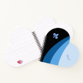 抽象芸術波(青い色合いと（紋章の）フラ・ダ・リ) ノートブック (内部)