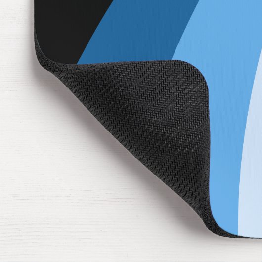 抽象芸術波(青い色合いと(紋章の)フラ・ダ・リ) マウスパッド (コーナー)