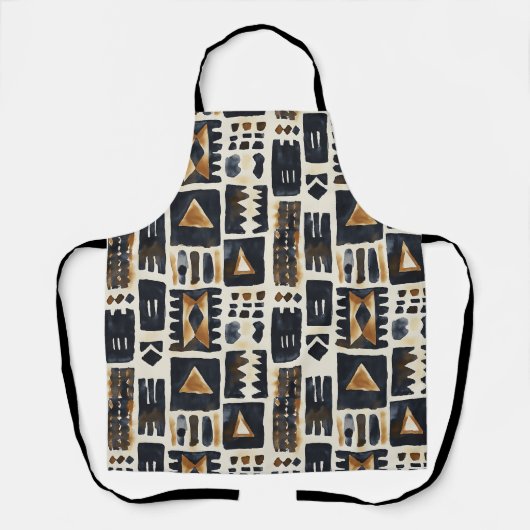 抽象芸術泥の布のパターン エプロン (正面)