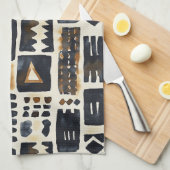 抽象芸術泥の布のパターン キッチンタオル (四つ折り)