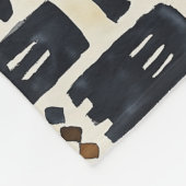 抽象芸術泥の布のパターン フリースブランケット (角)