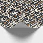 抽象芸術泥の布のパターン ラッピングペーパー (角)