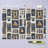 抽象芸術泥の布のパターン 薄葉紙 (クラフト)