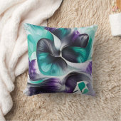 抽象芸術流れデザインティール（緑がかった色） クッション (ブランケット)