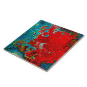 抽象芸術流体が青、緑、赤 タイル (側面)