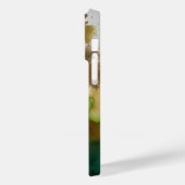 抽象芸術流体の緑の金ゴールドツリーのパーソナライズ名Ca Case-Mate iPhoneケース (裏面 / 左)