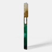 抽象芸術流体の緑の金ゴールドツリーのパーソナライズ名Ca Case-Mate iPhoneケース (裏面 / 右)