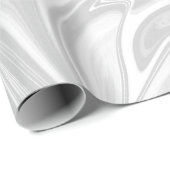 抽象芸術流体グレーと白の大理石の旋回 ラッピングペーパー (ロールコーナー)