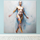 抽象芸術流動性 キャンバスプリント (インサイチュ (ウッドフロア))