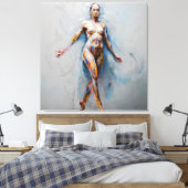 抽象芸術流動性 キャンバスプリント (インサイチュ (寝室))