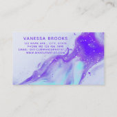 抽象芸術流動的アート絵を描ミキシングメイクアップアーティスト 名刺 (裏面)