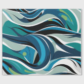 抽象芸術流浪コットン記念日ギフト ラッピングペーパー (フラット)