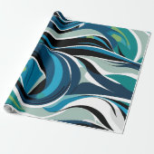 抽象芸術流浪コットン記念日ギフト ラッピングペーパー (アンロールド)