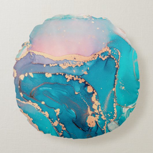 抽象芸術流絵画動芸術の背景 ラウンドクッション (正面)