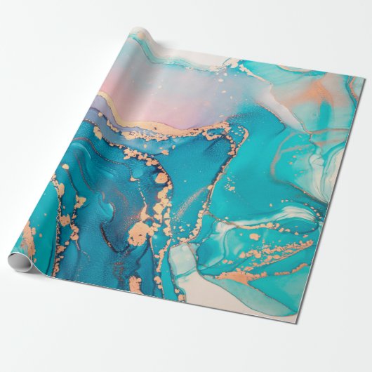 抽象芸術流絵画動芸術の背景 ラッピングペーパー (アンロールド)