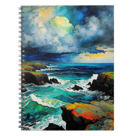 抽象芸術海と嵐 | ノートブックのジャーナル ノートブック