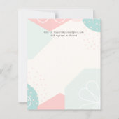 抽象芸術海コーラルウェディング招待予算 (裏面)