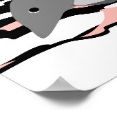 抽象芸術海ジャンピングドルフィンアットサンライズ ポスター (角)