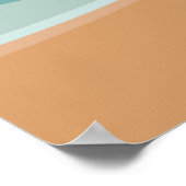 抽象芸術海ビーチ結婚式へようこそ ポスター (角)