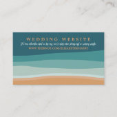 抽象芸術海ビーチ結婚式サイト エンクロージャーカード (正面)