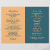 抽象芸術海ビーチ結婚式プログラム (裏面)