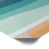 抽象芸術海ビーチ結婚式座席表 ポスター (角)