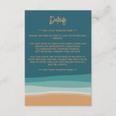 抽象芸術海ビーチ結婚式詳細 エンクロージャーカード (正面)