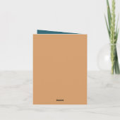 抽象芸術海ビーチ結婚式 サンキューカード (裏面)