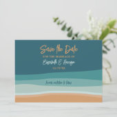 抽象芸術海ビーチ結婚式 セーブザデート (スタンド正面)