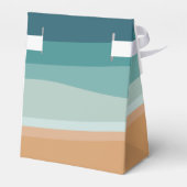 抽象芸術海ビーチ結婚式 フェイバーボックス (裏面サイド)