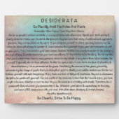 抽象芸術海ビーチ=デシデラータ詩 フォトプラーク (正面)