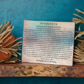 抽象芸術海ビーチ=デシデラータ詩 フォトプラーク (側面)