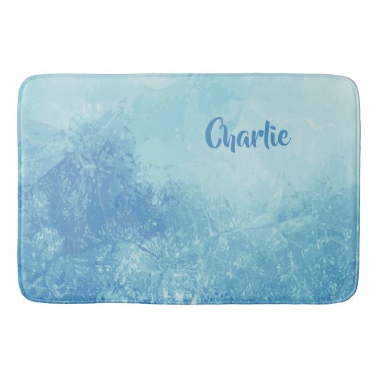 抽象芸術海名前をカスタムするバスマット バスマット (正面)