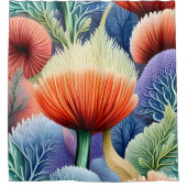 抽象芸術海型枠 シャワーカーテン (正面)