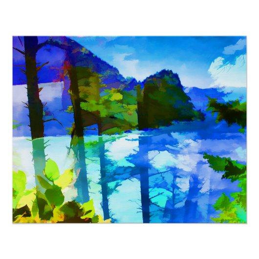 抽象芸術海山光沢ポスター ポスター (正面)