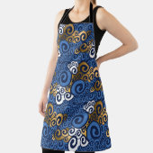 抽象芸術海水シームレスパターン エプロン (インサイチュ)