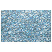 抽象芸術海波の青 ファブリック (ファットクウォーター)