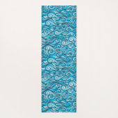 抽象芸術海波の青 ヨガマット (裏面)