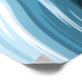 抽象芸術海波デザイン ポスター (角)