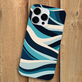 抽象芸術海波パタミニマルーン青シアン Case-Mate iPhone 14 PRO MAXケース