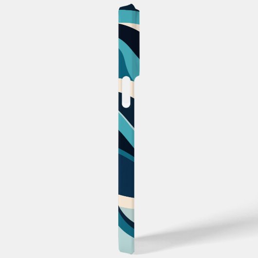 抽象芸術海波パタミニマルーン青シアン Case-Mate iPhoneケース (裏面 / 右)