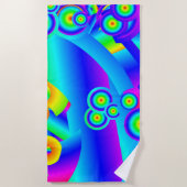 抽象芸術海波ビーチタオル ビーチタオル (正面)