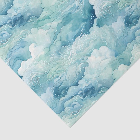 抽象芸術海波切り離し 薄葉紙 (詳細)