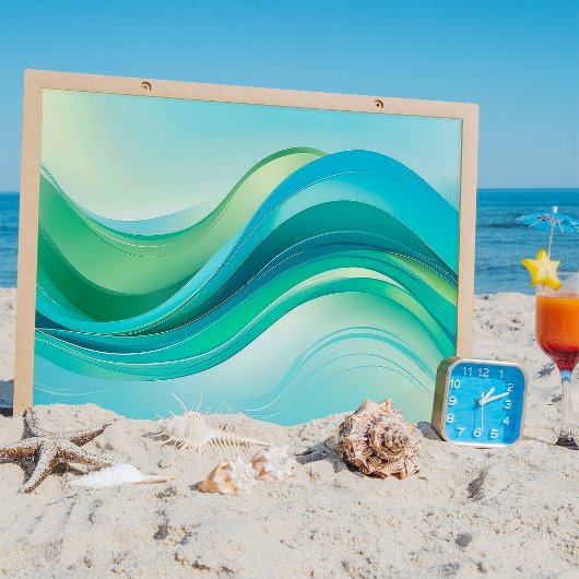 抽象芸術海波流器アートウォールポスター ポスター