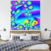 抽象芸術海波 キャンバスプリント (インサイチュ (寝室))