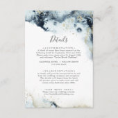 抽象芸術海軍の水の色結婚の詳細 エンクロージャーカード (正面)