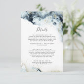 抽象芸術海軍の水の色結婚の詳細 エンクロージャーカード (スタンド正面)