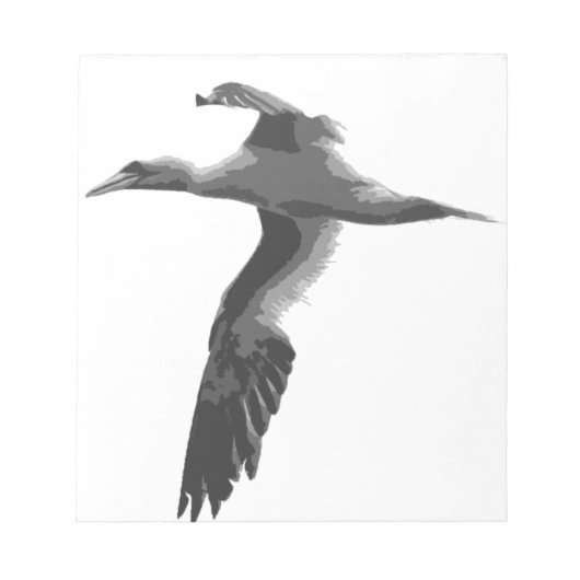 抽象芸術海鳥 ノートパッド (正面)