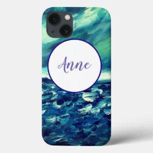 抽象芸術海・冬の風景芸術 iPhone 13ケース